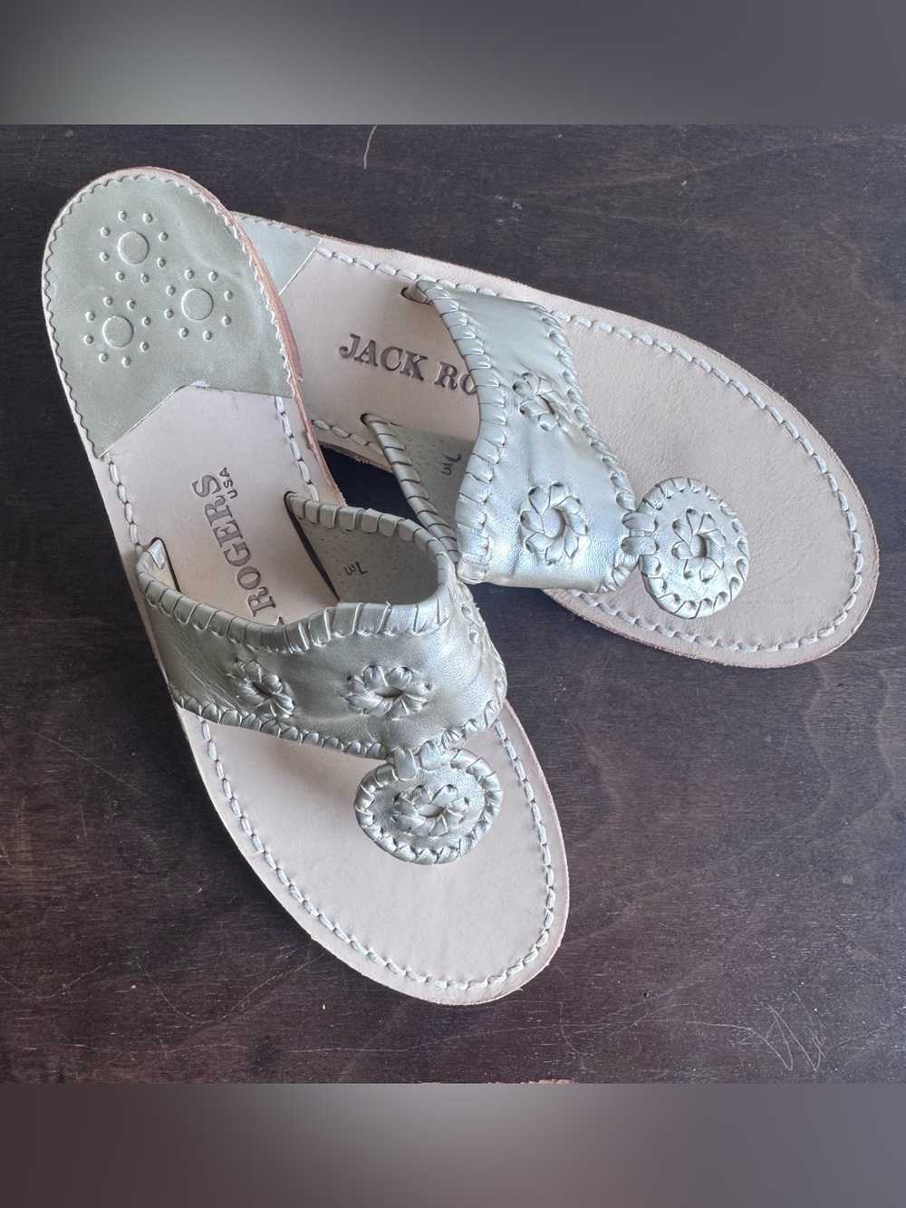Jack Rogers Sandals gold metallic